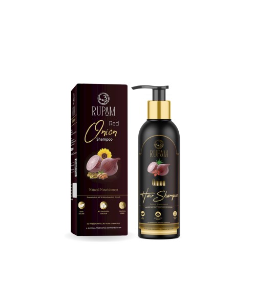 RUPAM Men's Onion Hair Shampoo For Revitalize and Strengthen Hair | Infused with Natural Ingredients
